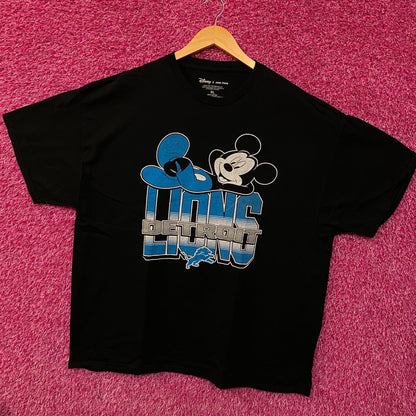 Disney x Junk Food NFL Detroit Lions Mickey Mouse Kick Back Shirt XL