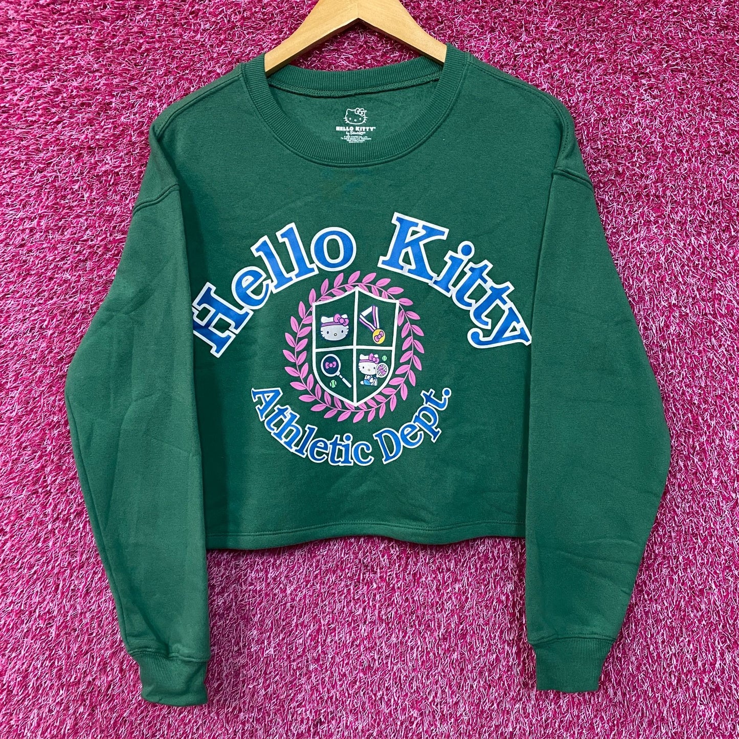 Hello Kitty Athletic Dept Crop Top Sweater size Medium