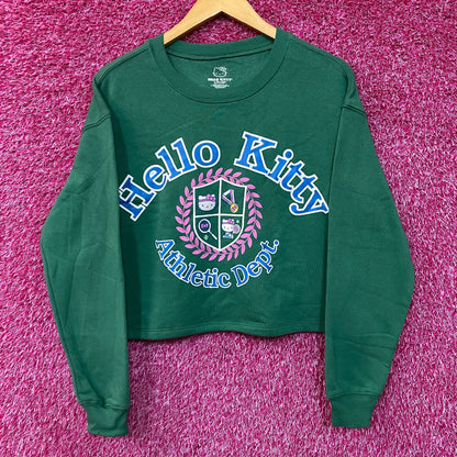 Hello Kitty Athletic Dept Crop Top Sweater size Medium