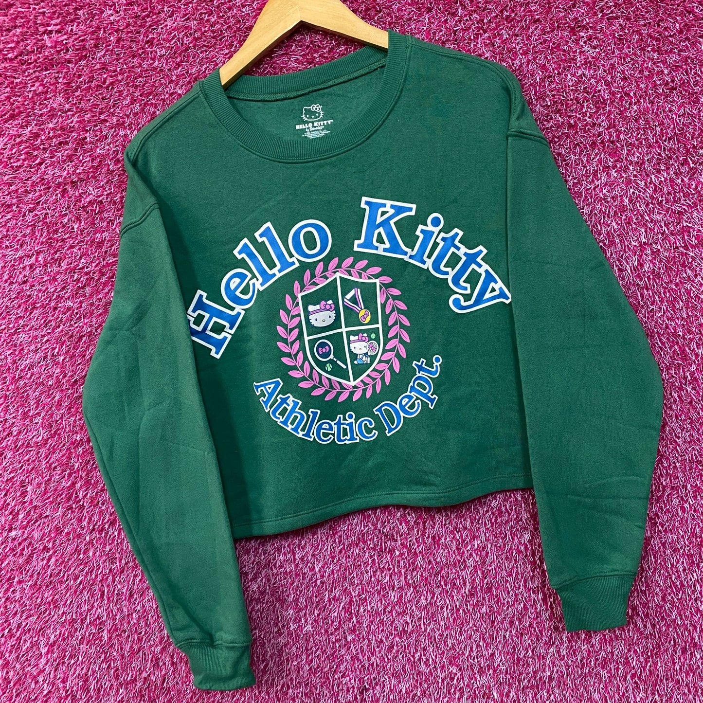 Hello Kitty Athletic Dept Crop Top Sweater size Medium