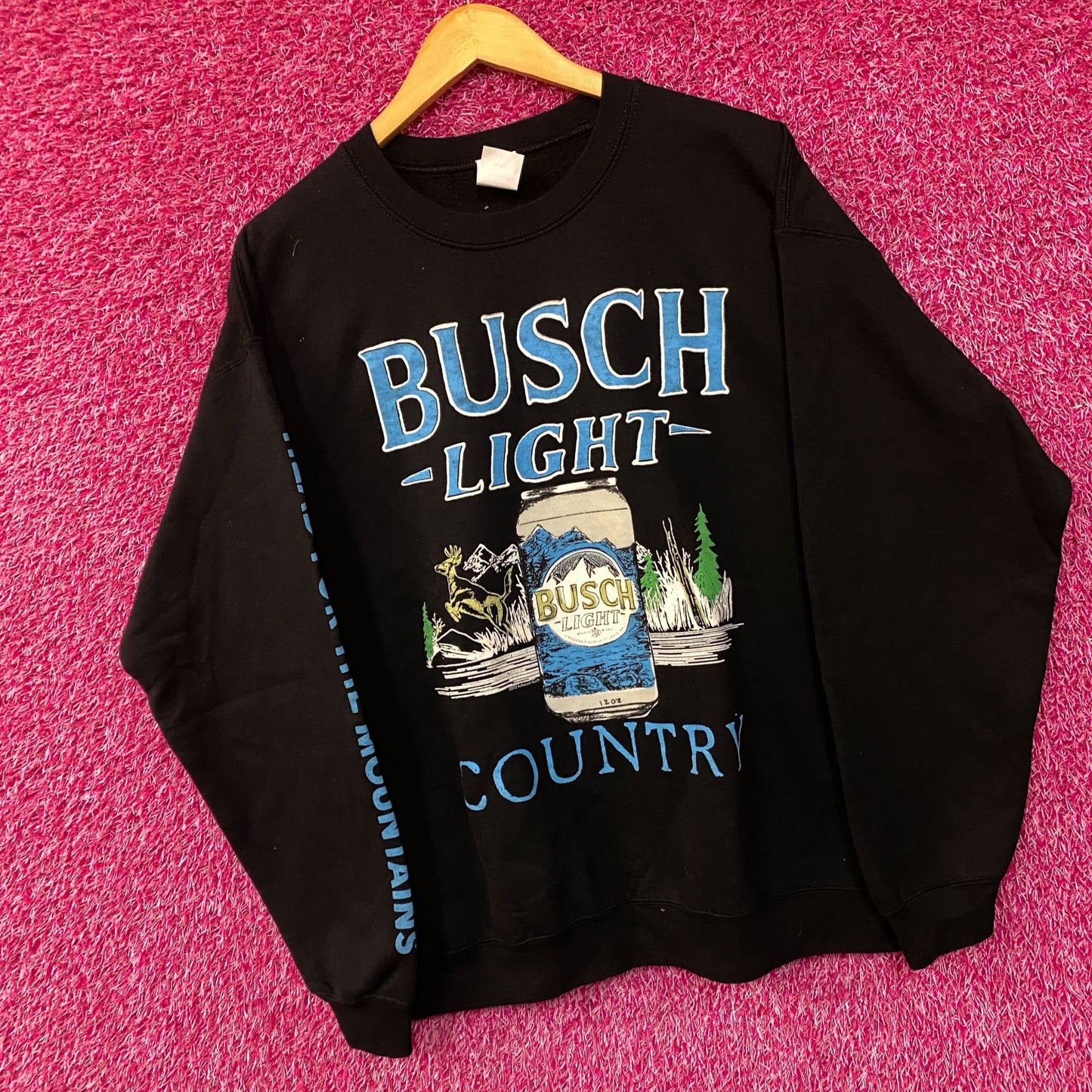 Junk Food Busch Light Country Crewneck Sweater size Medium