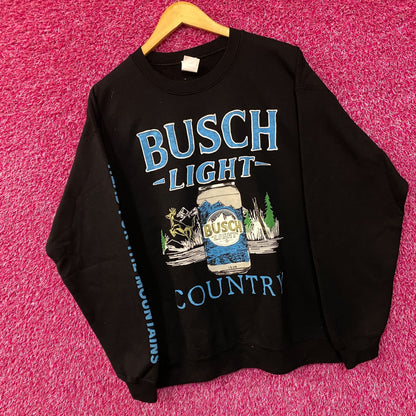 Junk Food Busch Light Country Crewneck Sweater size Medium