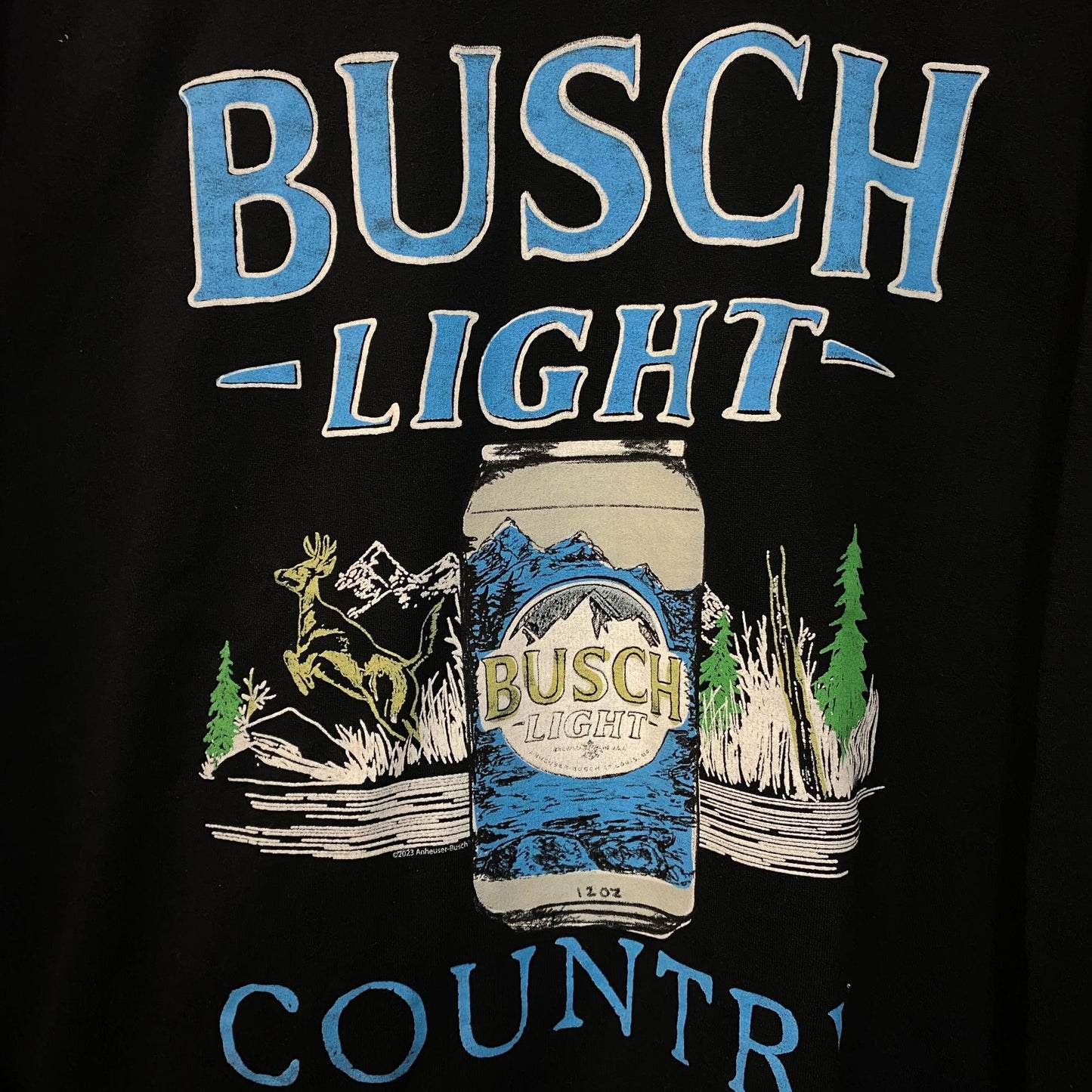 Junk Food Busch Light Country Crewneck Sweater size Medium