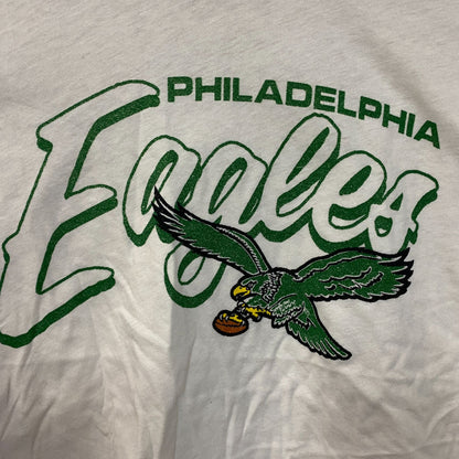 Junk Food Clothing NFL Philadelphia Eagles Touchdown Long Sleeve Cropped T-Shirt Large