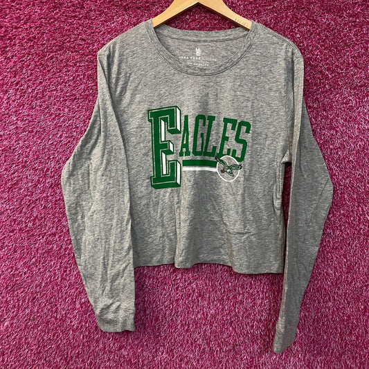 Junk Food Clothing Philadelphia Eagles Field Goal Long Sleeve Crop Large
