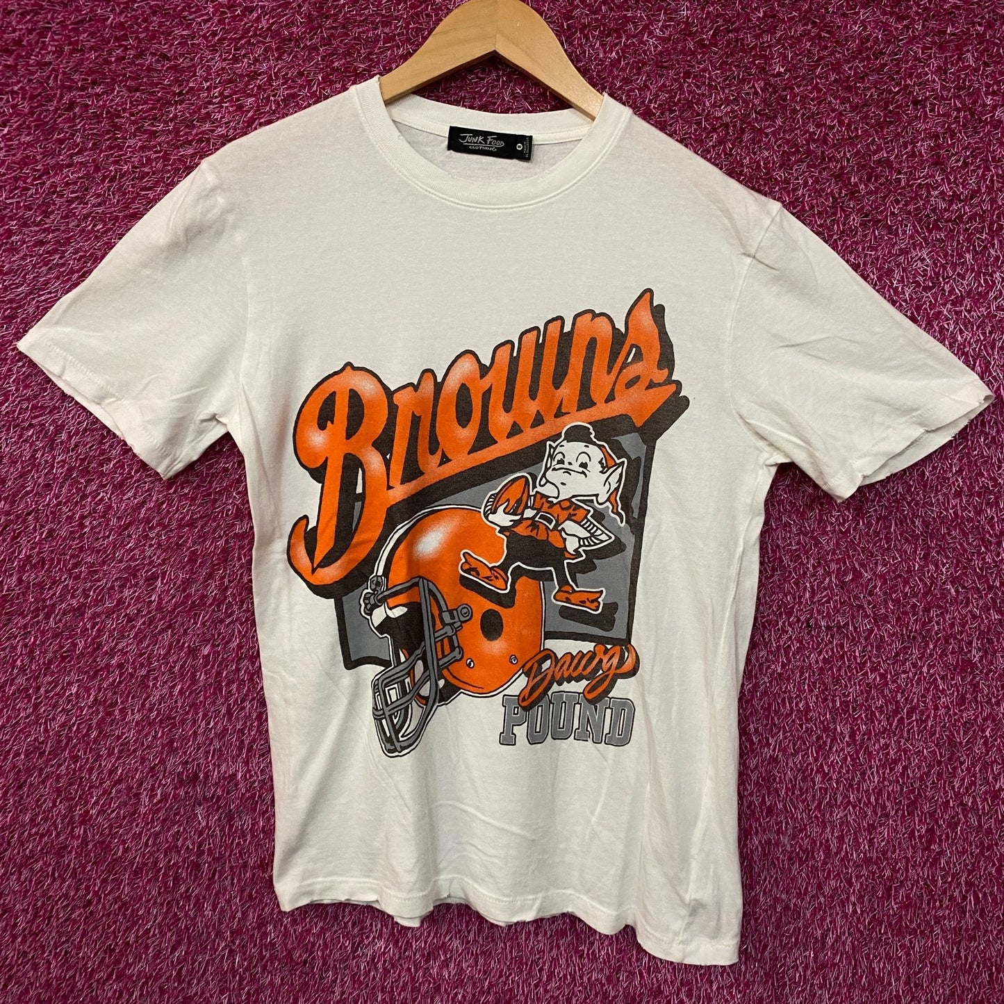 Junk Food Cleveland Browns Dawg Pound Retro Style T-Shirt Small