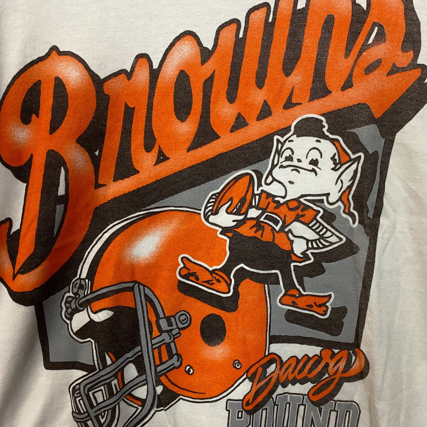 Junk Food Cleveland Browns Dawg Pound Retro Style T-Shirt Small
