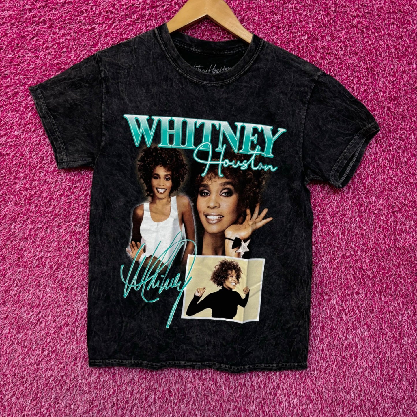 Whitney Houston Self-titled Album Art Collage R&B Pop Tee S