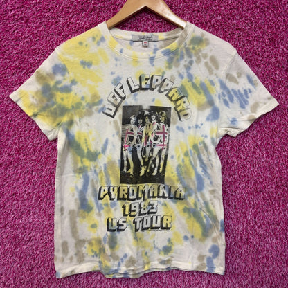 Def Leppard Pyromania 1983 US Tour Heavy Metal Tie Dye XS