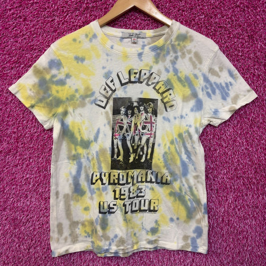 Def Leppard Pyromania 1983 US Tour Heavy Metal Tie Dye XS