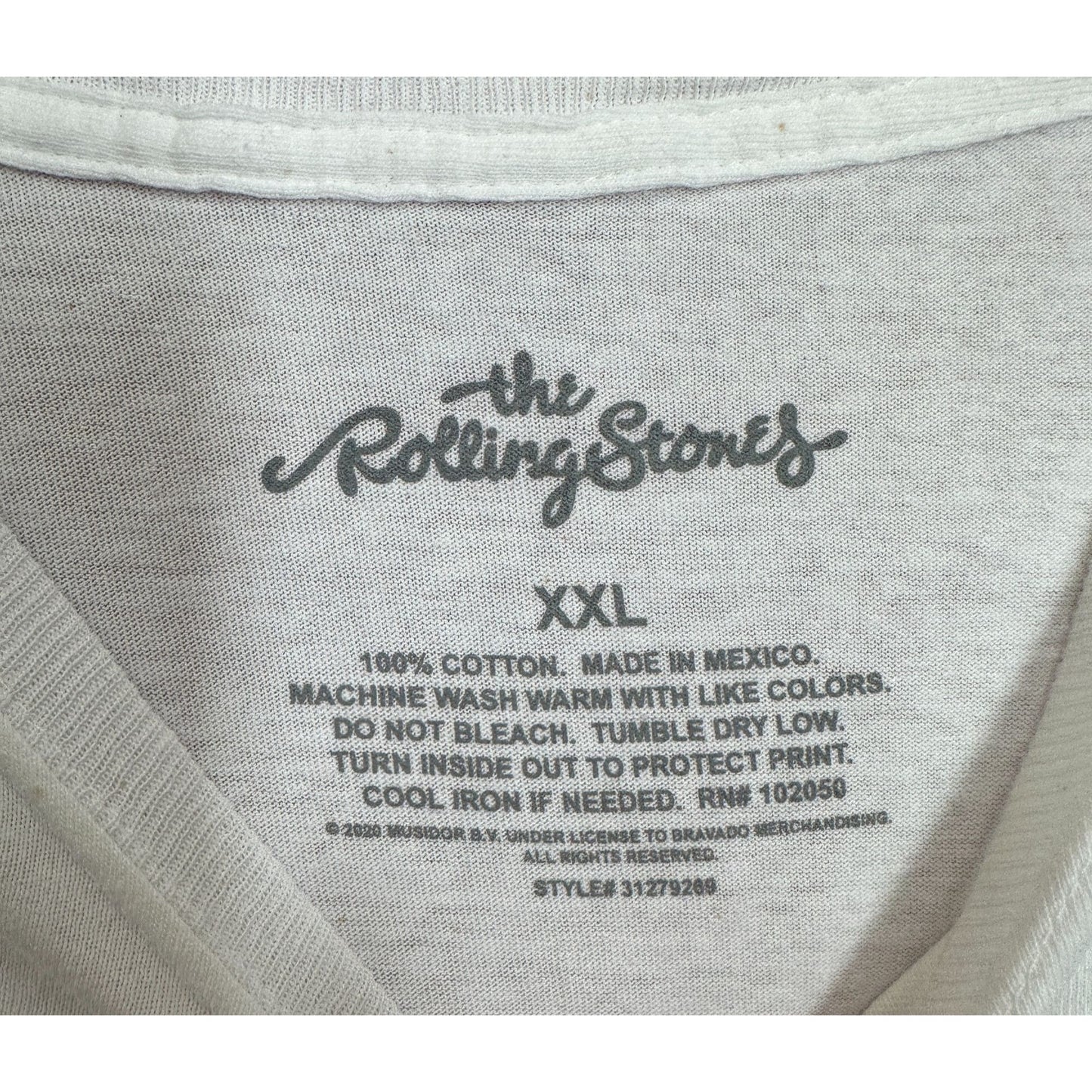 The Rolling Stones Nailed Hot Lips Blue Tie Dye 2x