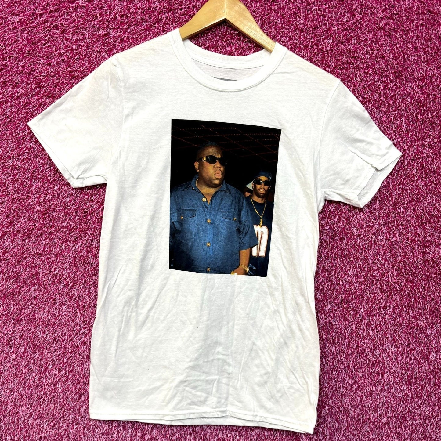 The Notorious BIG Bad Boy Club Poster Hip Hop Tee S