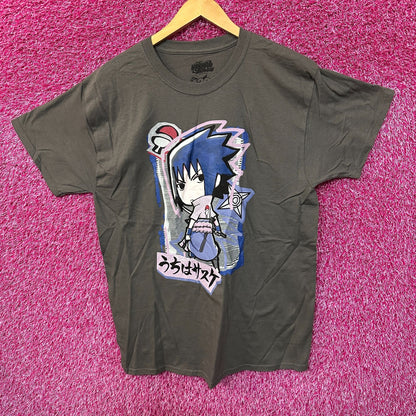Naruto Shippuden Chibi Style Sasuke Uchiha Anime Tee L