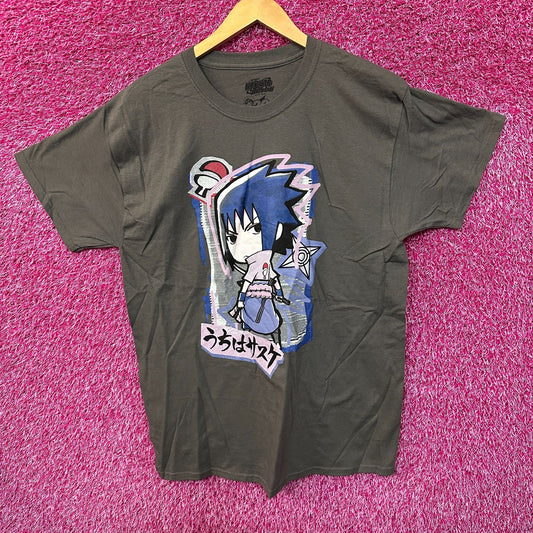 Naruto Shippuden Chibi Style Sasuke Uchiha Anime Tee L