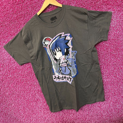 Naruto Shippuden Chibi Style Sasuke Uchiha Anime Tee L