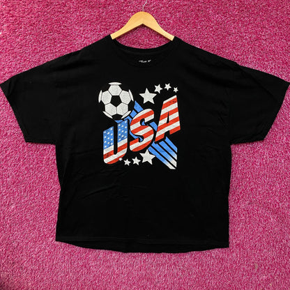 Junk Food Clothing USA Soccer Black tshirt size 2XL