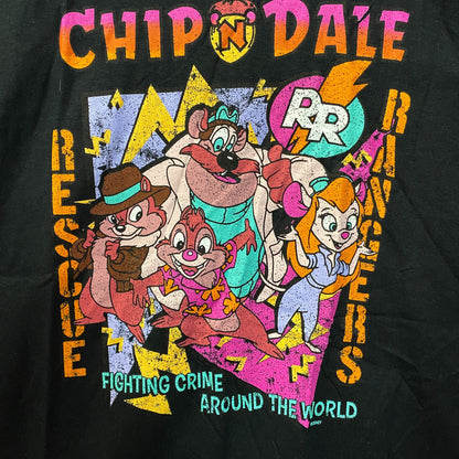 Disney's Chip & Dale Fighting Crime Around The World Graphic T-Shirt Medium