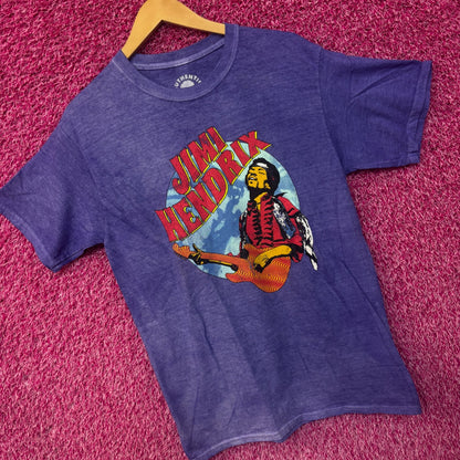 Jimi Hendrix Shredding at Woodstock Psychedelic Rock Tee M