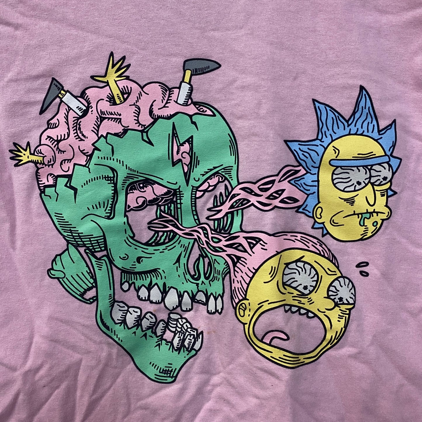 Adult Swim Rick and Morty Neon Eyeballs T-Shirt Small