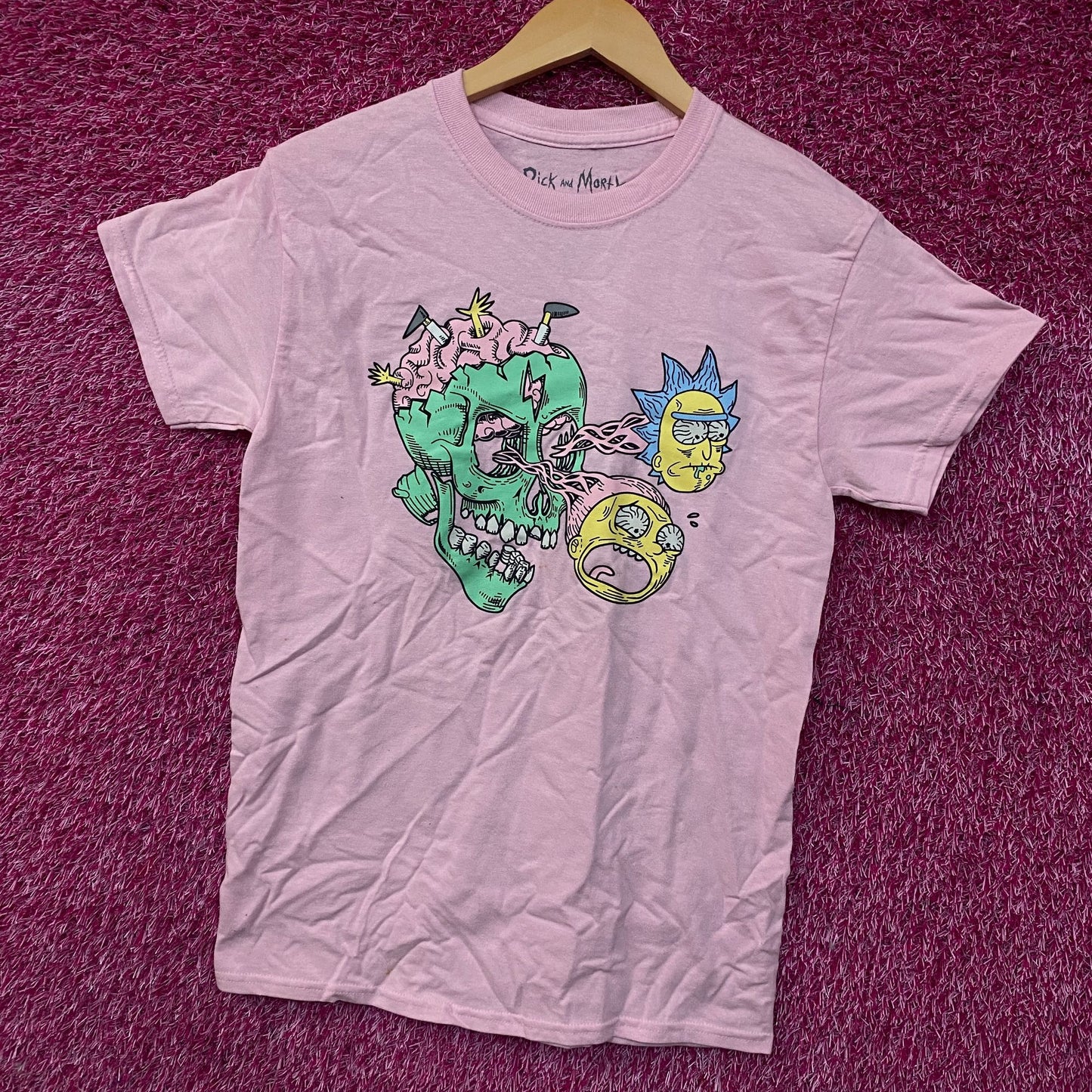 Adult Swim Rick and Morty Neon Eyeballs T-Shirt Small