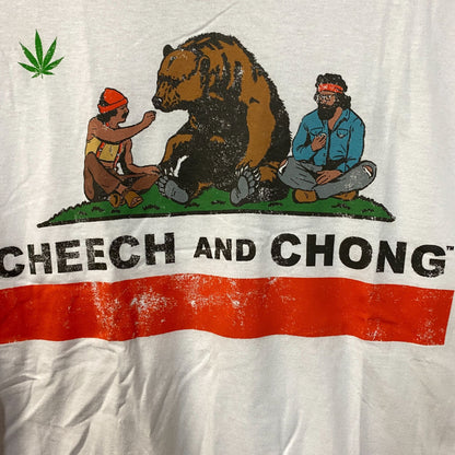 Cheech & Chong California Dreaming Chilling In California Republic Flag Long Sleeve Shirt Small