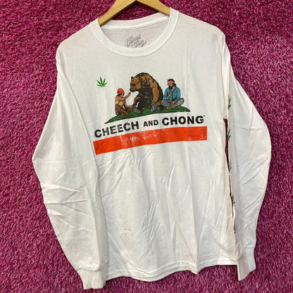 Cheech & Chong California Dreaming Chilling In California Republic Flag Long Sleeve Shirt Small