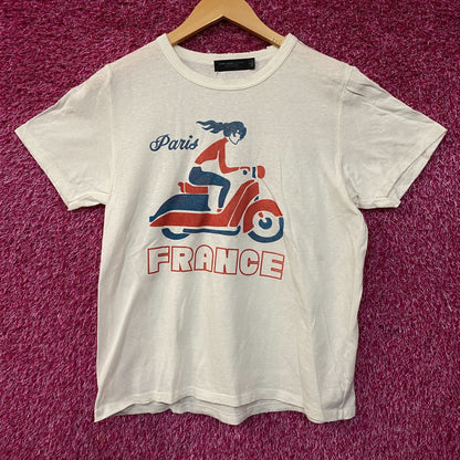 Junk Food Clothing Women's Paris France Original Vintage Style Tee XL