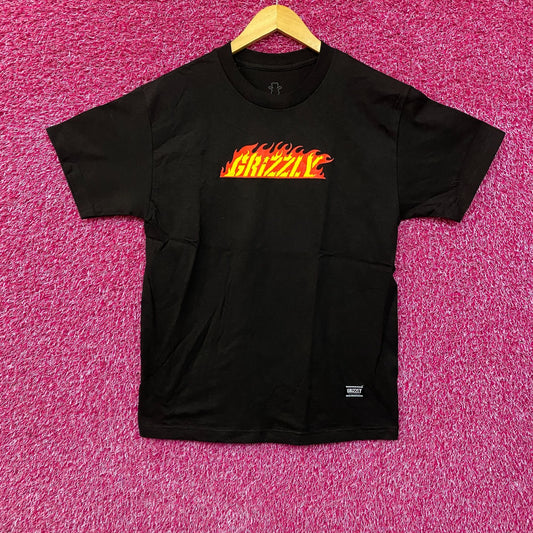 Grizzly Griptape Hot Rod Flames T-Shirt Medium.