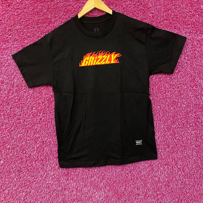 Grizzly Griptape Hot Rod Flames T-Shirt Medium.
