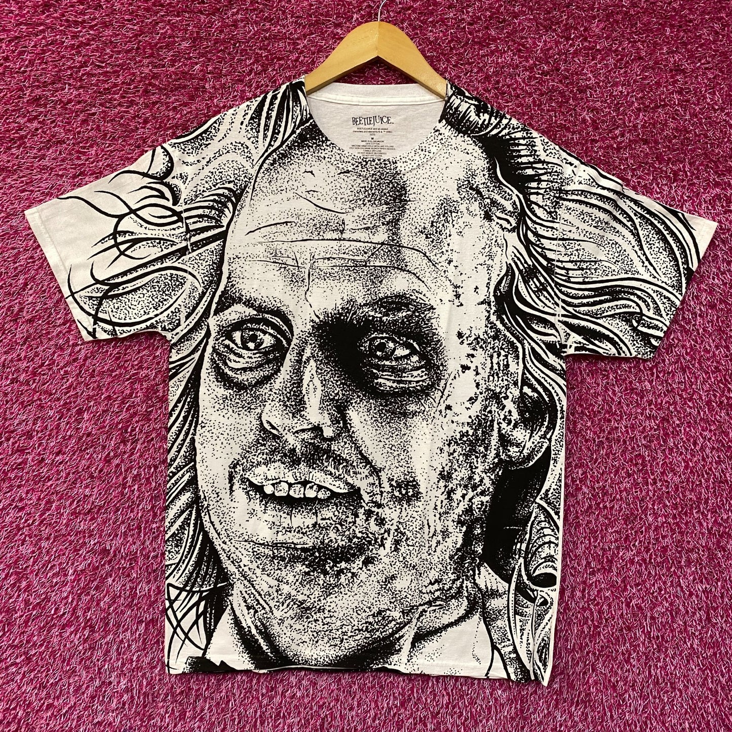 Beetlejuice Face Jumbo Graphic T-Shirt Medium