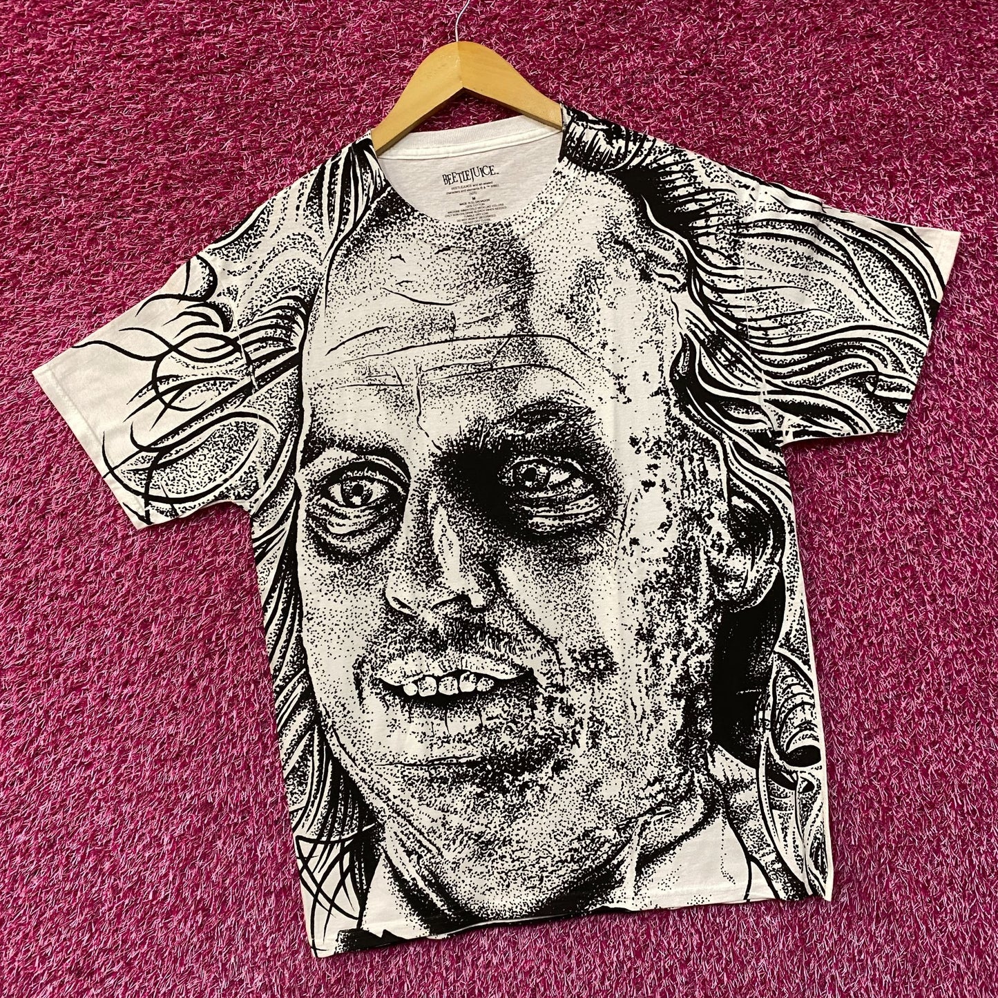 Beetlejuice Face Jumbo Graphic T-Shirt Medium