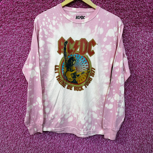 AC/DC Let There Be Rock Tour 1971 Long Sleeve Tshirt Tie Dye S/M
