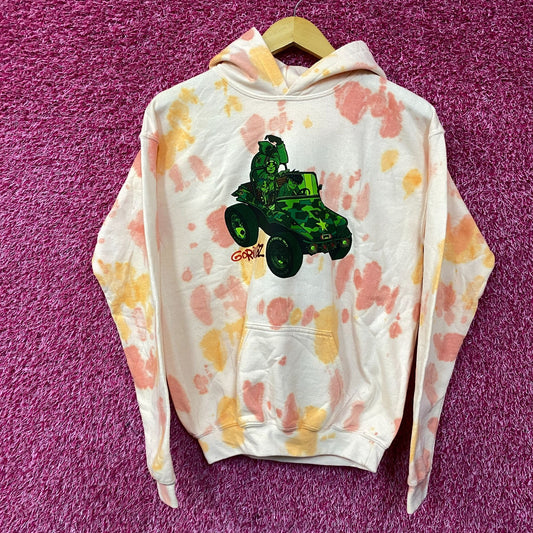 Gorillaz Self-Titled Album Cover Tie-Dye Hoodie Size Small