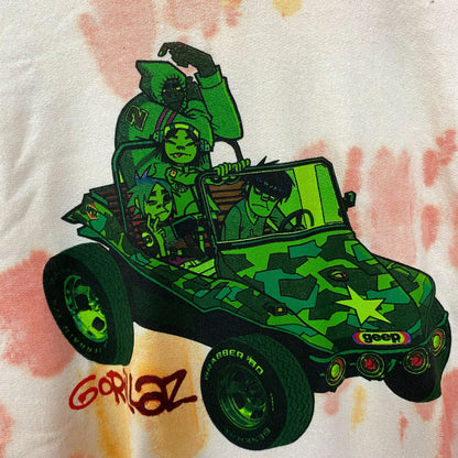 Gorillaz Self-Titled Album Cover Tie-Dye Hoodie Size Small