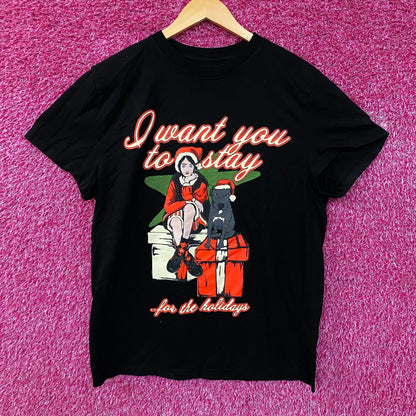Billie Eilish Stay For The Holidays Graphic T-shirt Medium