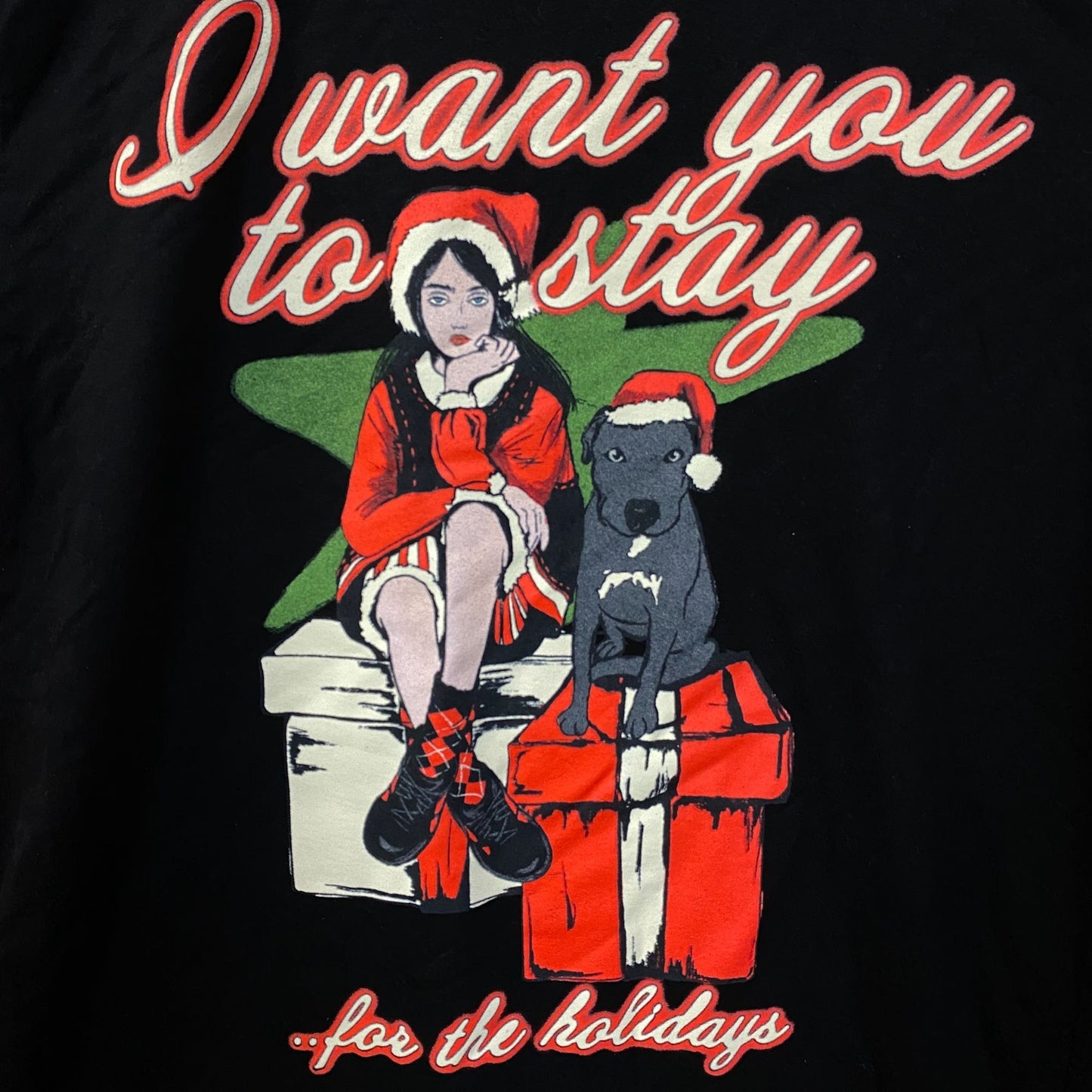 Billie Eilish Stay For The Holidays Graphic T-shirt Medium
