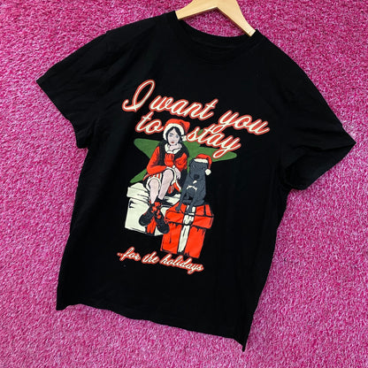 Billie Eilish Stay For The Holidays Graphic T-shirt Medium