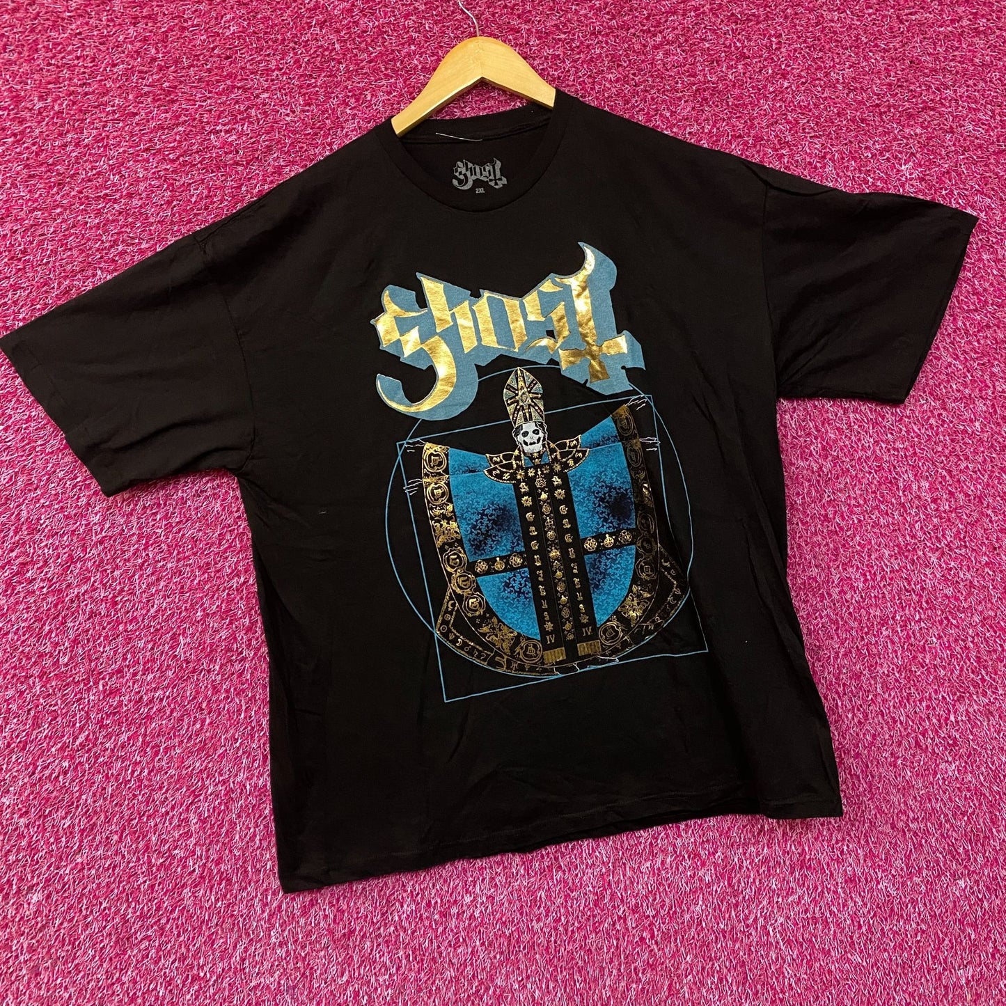 Ghost Papa III Vitruvian Gold Foil T-Shirt 2XL