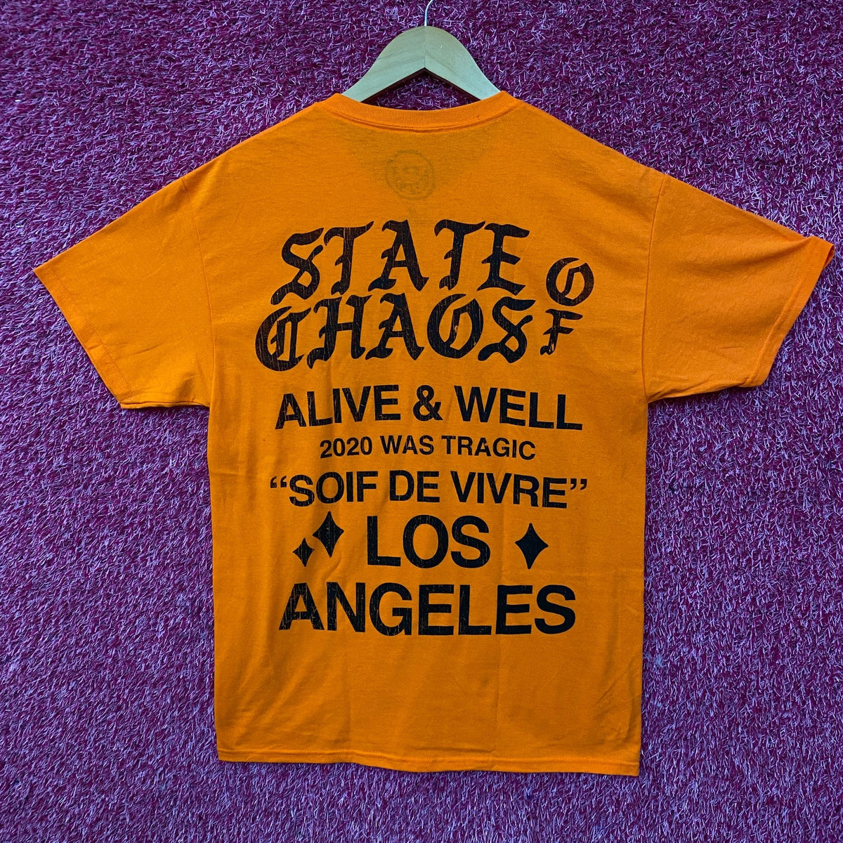 State of Chaos Alive & Well Soif de Vivre Los Angeles Graphic T-Shirt Medium