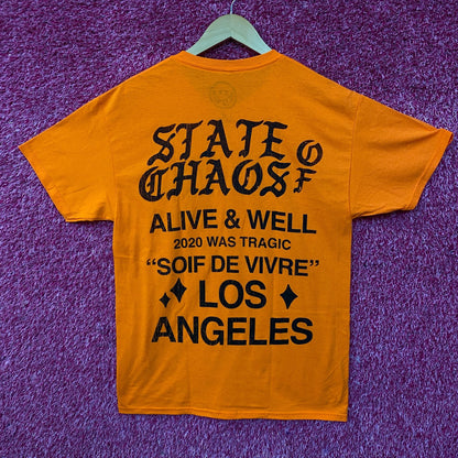State of Chaos Alive & Well Soif de Vivre Los Angeles Graphic T-Shirt Medium