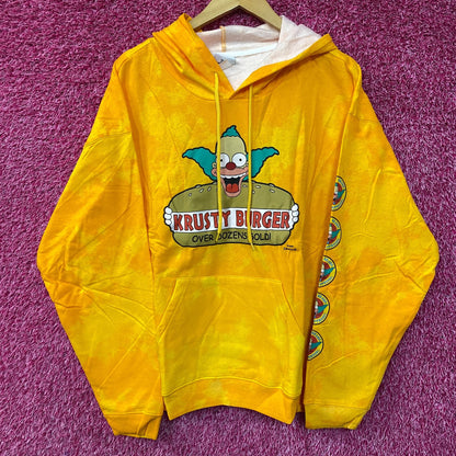 The Simpsons Krusty Burger tiedye hoodie size XL