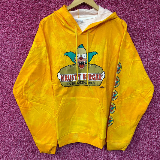 The Simpsons Krusty Burger tiedye hoodie size XL