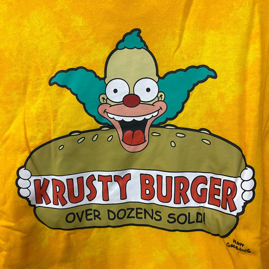 The Simpsons Krusty Burger tiedye hoodie size XL
