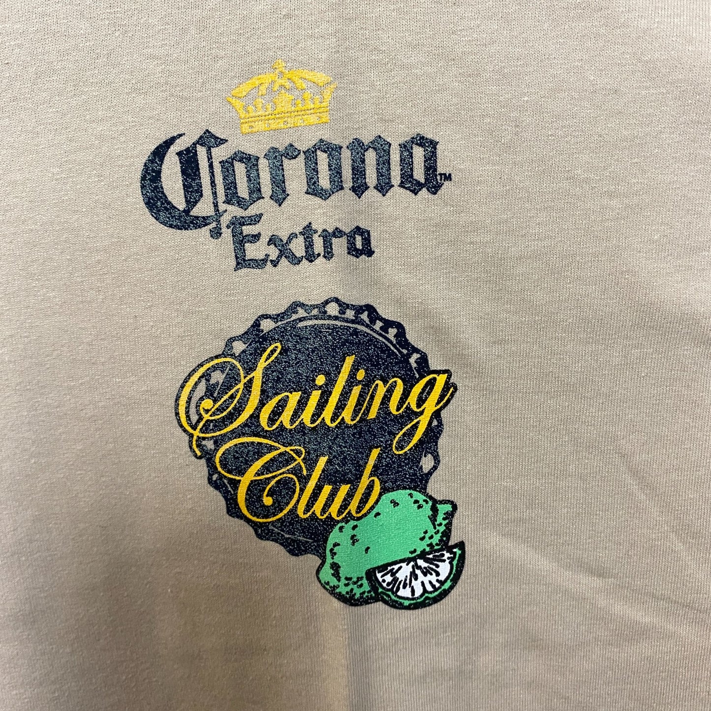 Corona Extra Sailing Club Nautical Beige Promo T-Shirt XL