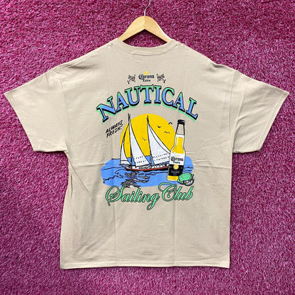 Corona Extra Sailing Club Nautical Beige Promo T-Shirt XL