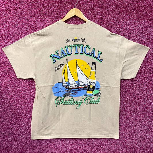 Corona Extra Sailing Club Nautical Beige Promo T-Shirt XL