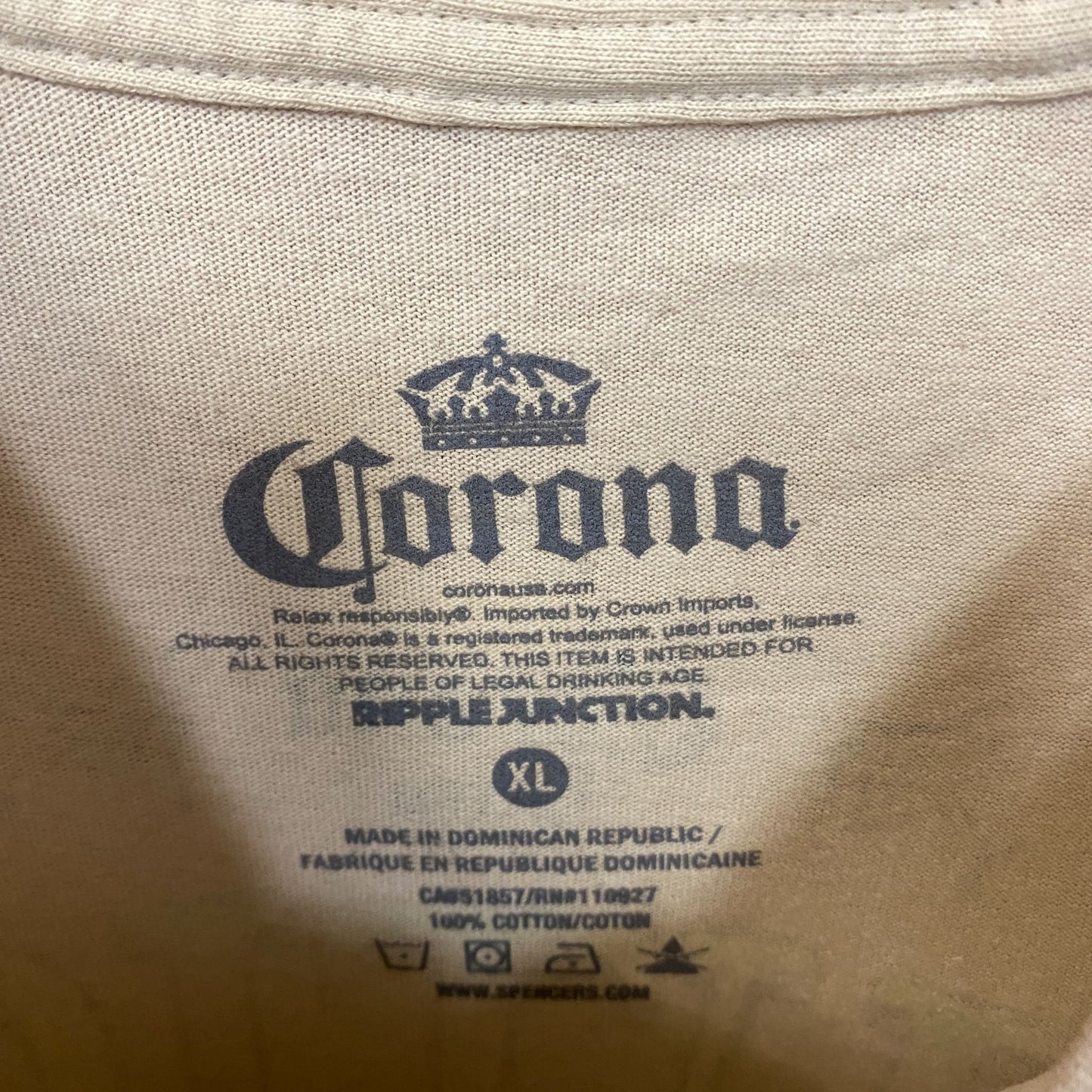 Corona Extra Sailing Club Nautical Beige Promo T-Shirt XL