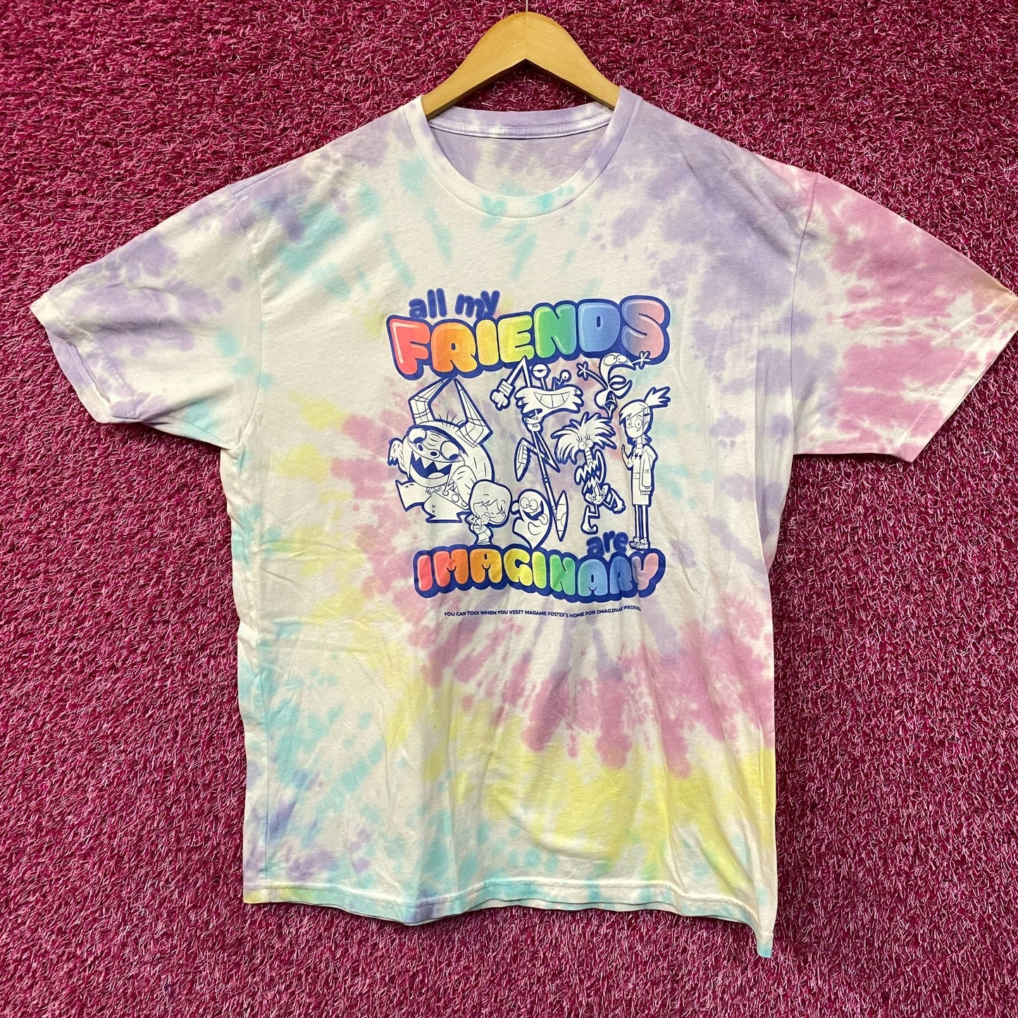 Foster Home For Imaginary Friends Tiedye Character Tshirt size XL