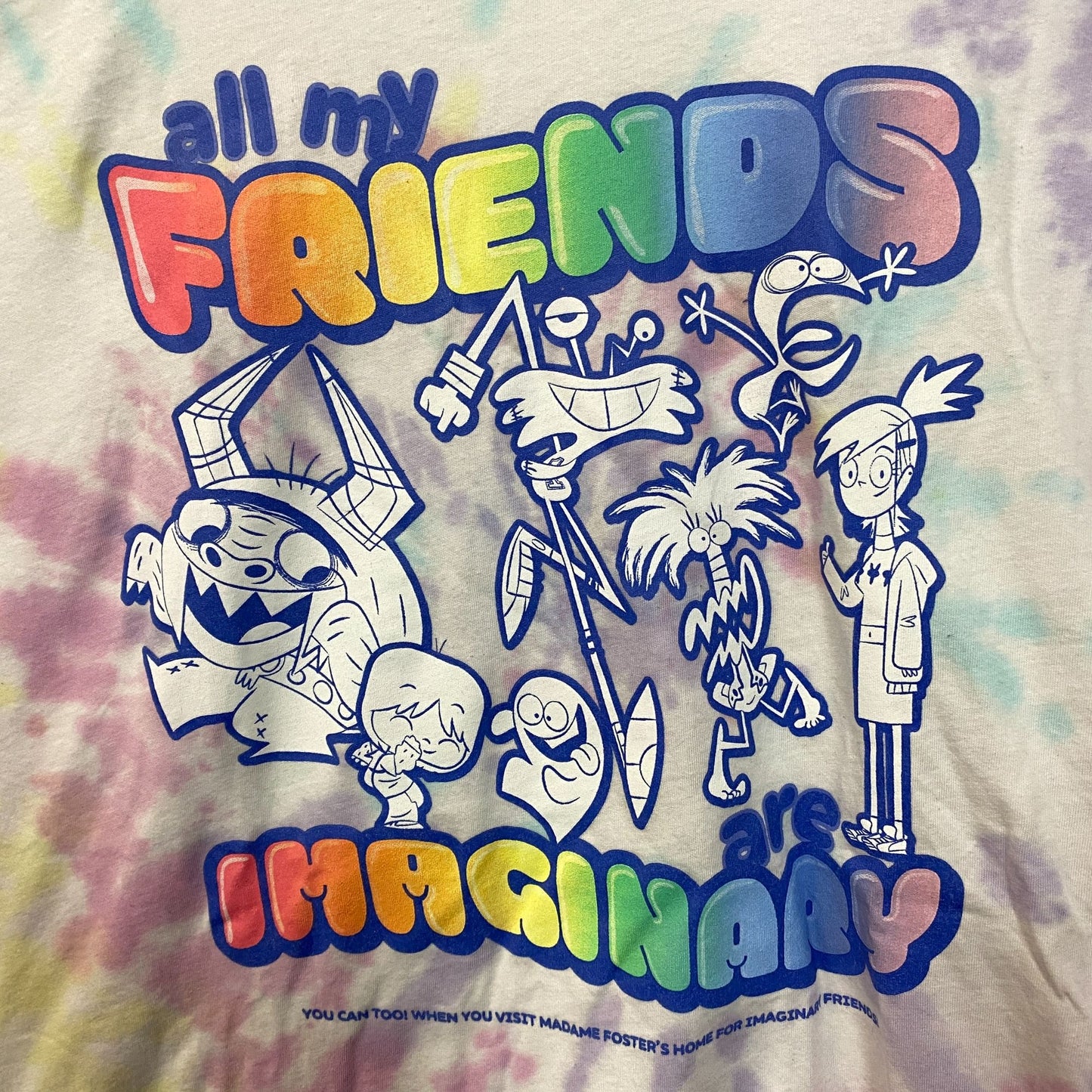 Foster Home For Imaginary Friends Tiedye Character Tshirt size XL