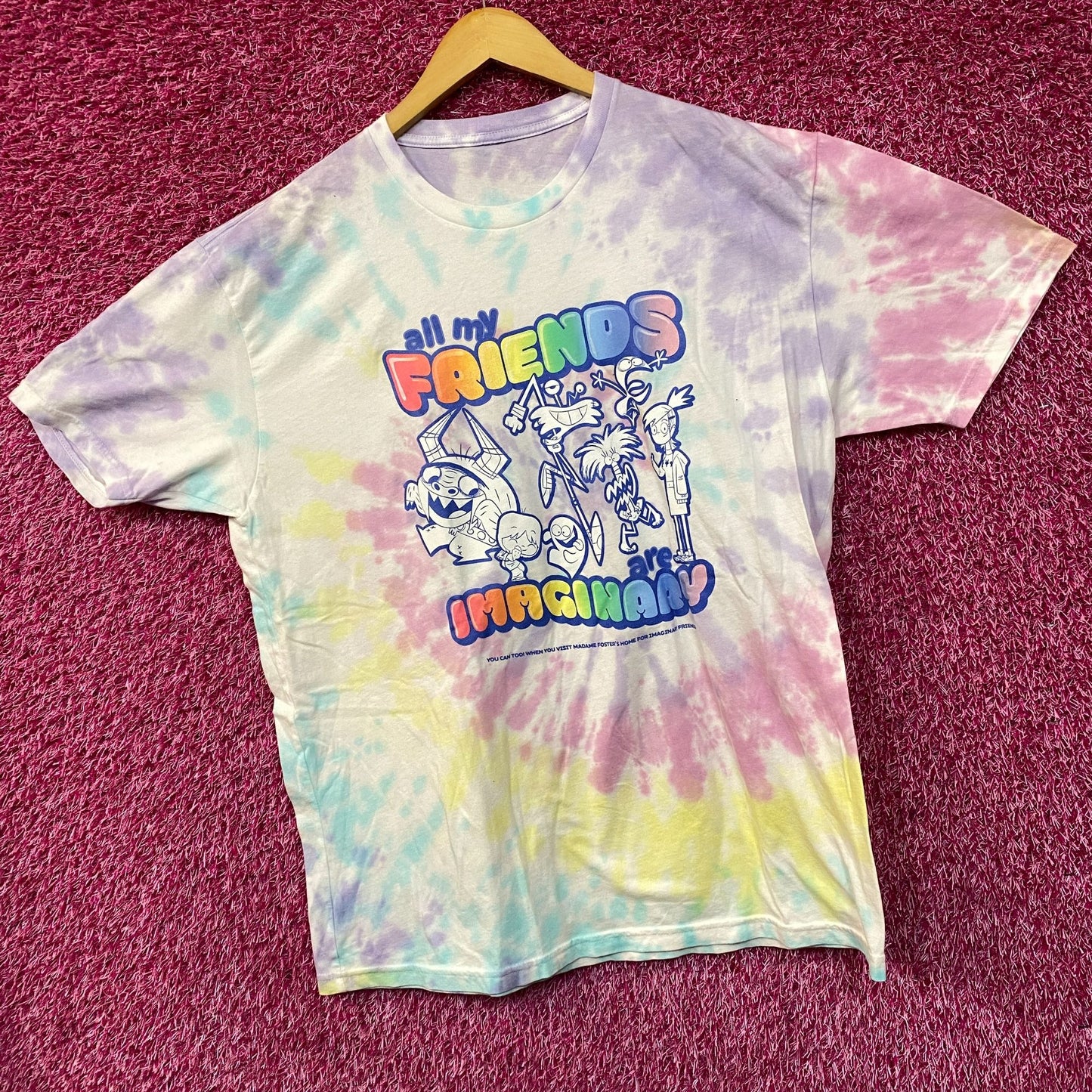 Foster Home For Imaginary Friends Tiedye Character Tshirt size XL